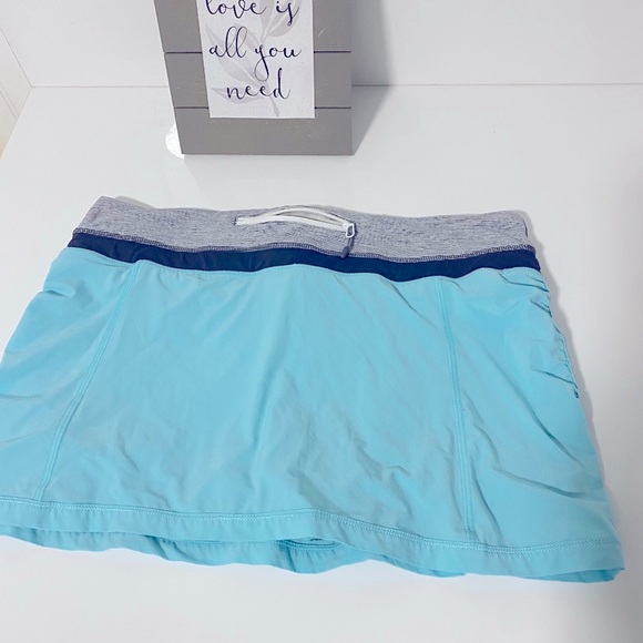 Lululemon tennis skirt light blue with shorts underneath 8 - Picture 2 of 5